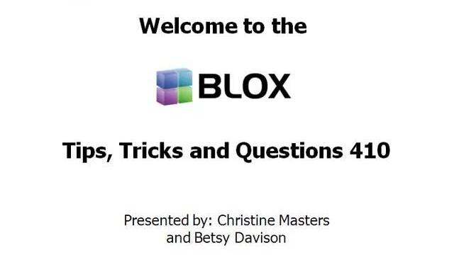 Tips, Tricks and Questions